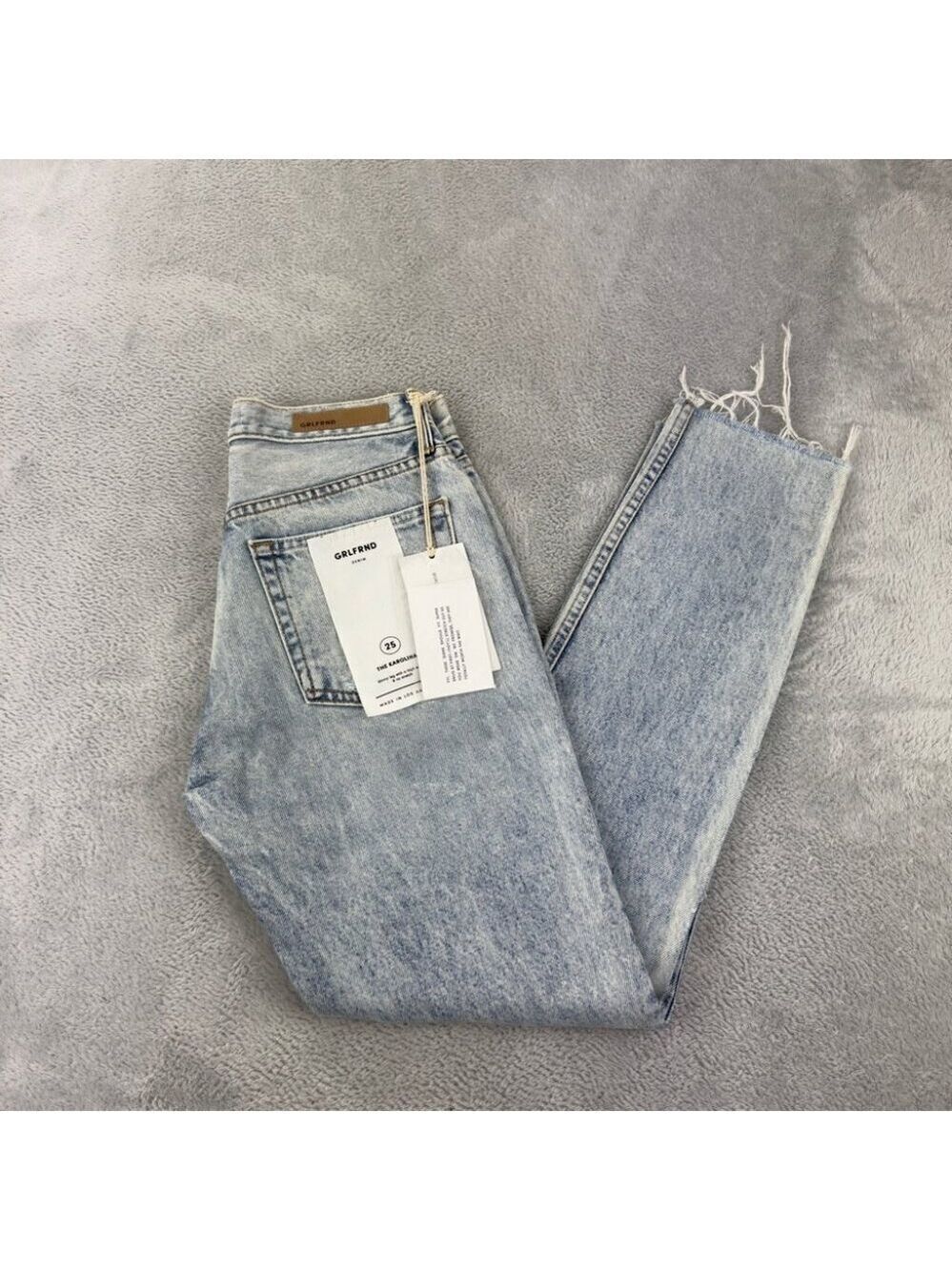 Grlfrnd Karolina Jeans Size 25 Light Blue Distressed